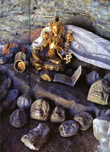 
Golden Tara Statue At Foot Of Kailash South Face - Himalaya The Secret Of The Golden Tara By Dieter Glogowski book
